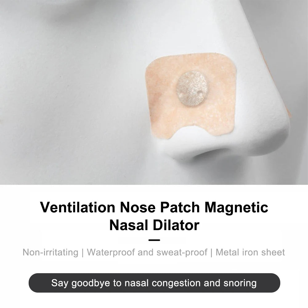 Anti-Snoring Magnetic Nasal Ventilation Clip – Breathable Nose Clips & Patches for Improved Sleep and Reduced Nasal Congestion (15 Pairs + Clip)