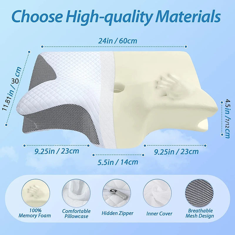 Memory Foam Cervical Pillow – Ergonomic Support for Pain-Free Sleep