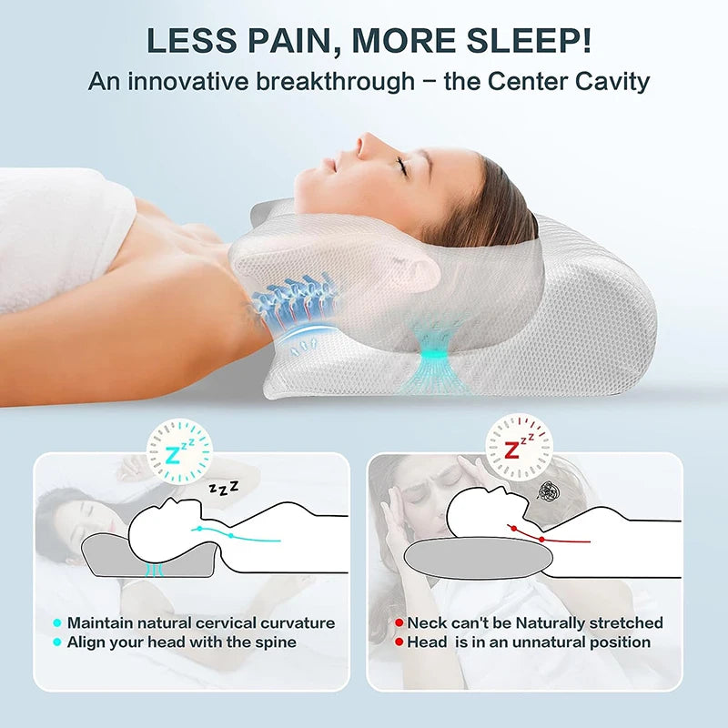 Memory Foam Cervical Pillow – Ergonomic Support for Pain-Free Sleep