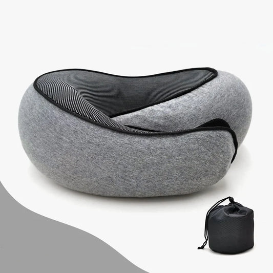 Travel Neck Pillow – Memory Foam U-Shaped Snail-Style Pillow