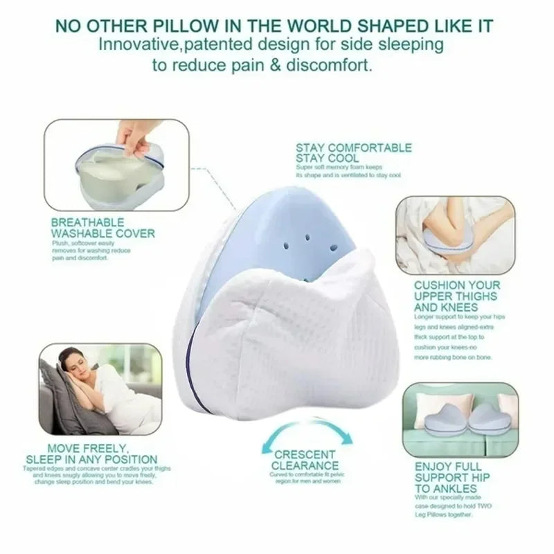 ComfortMate™ Between-the-Legs  Memory Foam Pillow For Back And Hip Pain